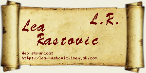 Lea Rastović vizit kartica